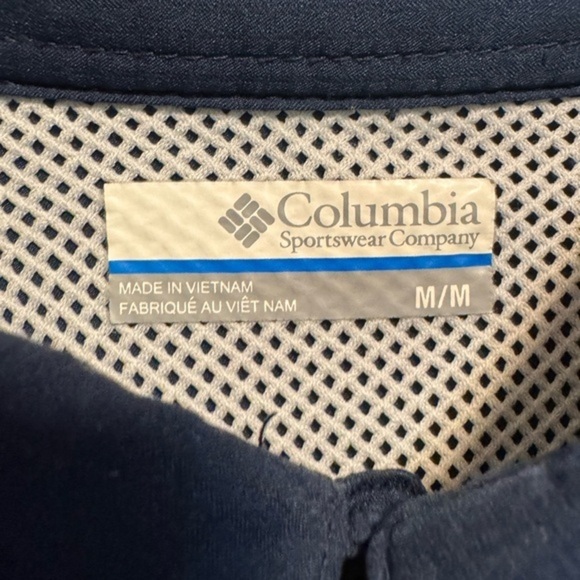 Men's Columbia Navy Dallas Cowboys Tamiami‎ II Long Sleeve Size Medium Shirt - Picture 6 of 7